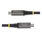 StarTech.com Câble USB4 Actif de 2m, 40 Gbps, 240 W PD, 8K 60 Hz/4K 240 Hz DP2.1 DP40, Gaine en TPE, Câble USB-C Compatible Thunderbolt 4 - Cordon USB-C Noir