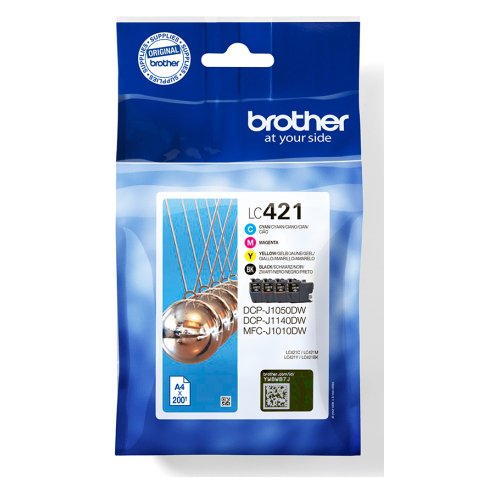 Brother LC421VAL - Pack de 4 cartouches d'encre originales