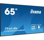 iiyama LH6565UHSB-B1 Écran d'affichage dynamique En forme de kiosk 163,8 cm (64.5") LED Wifi 800 cd/m² 4K Ultra HD Noir Intégré dans le processeur Android 11 24/7