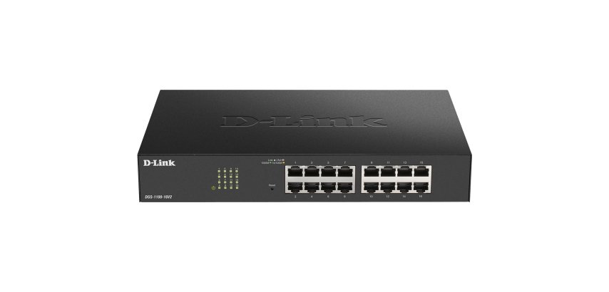 D-Link DGS-1100-16V2 Géré L2 Gigabit Ethernet (10/100/1000) Noir