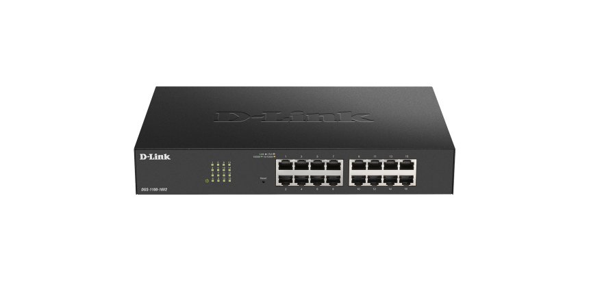 D-Link DGS-1100-16V2 Géré L2 Gigabit Ethernet (10/100/1000) Noir