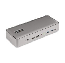 StarTech.com KVM Docking Station USB-C per due laptop, docking station DisplayPort a doppio monitor 4K 60 Hz, hub USB a 5 porte, GbE, Dock KVM con alimentazione a 90W/45W per due laptop, Windows/Mac