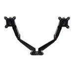 StarTech.com Bras de Bureau à Double Écrans avec USB et Audio, Support de Bureau VESA pour Écrans jusqu'à 32" (8kg), Bras Ergonomique pour Double Écrans à Mouvement Complet - Noir