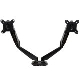 StarTech.com Bras de Bureau à Double Écrans avec USB et Audio, Support de Bureau VESA pour Écrans jusqu'à 32" (8kg), Bras Ergonomique pour Double Écrans à Mouvement Complet - Noir