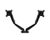 StarTech.com Bras de Bureau à Double Écrans avec USB et Audio, Support de Bureau VESA pour Écrans jusqu'à 32" (8kg), Bras Ergonomique pour Double Écrans à Mouvement Complet - Noir