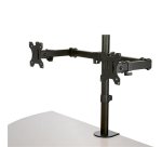 StarTech.com Dubbele Monitorarm - VESA Bureausteun voor Schermen tot 32" - Ergonomische Draaibare Beugel met Bureauklem/Doorvoer bevestiging - Verstelbare Hoogte/Kantelen/Zwenken/Roteren