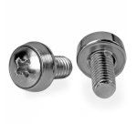 StarTech.com Lot de 100 Vis M6 de 12mm, Vis de Fixation pour Baies de Serveurs de 19" ou 10", Armoires et Boîtiers, Argent - TAA