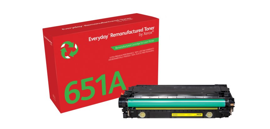 Toner rigenerato Everyday™ di Xerox Giallo compatibile con HP 651A 650A 307A (CE342A/CE272A/CE742A), Capacità standard
