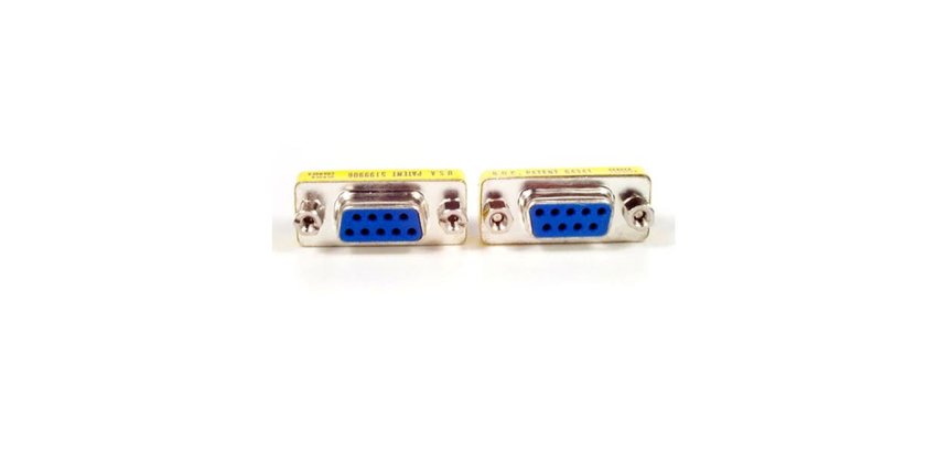 Conector Slimline Gender Changer DB9F to DB9F