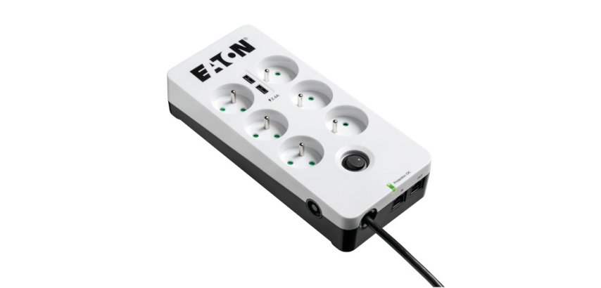 Eaton PB6TUF protection surtension Noir, Blanc 6 sortie(s) CA 220 - 250 V 1,5 m