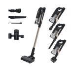 Hoover HF610P 011 Aspirapolvere senza filo, 250 AW Potenza d'aspirazione, Spazzola SmartAdapt con sensori avanzati e tecnologia bidirezionale, Nero, Metallico