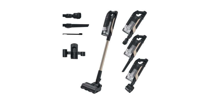 Hoover HF610P 011 Aspirapolvere senza filo, 250 AW Potenza d'aspirazione, Spazzola SmartAdapt con sensori avanzati e tecnologia bidirezionale, Nero, Metallico