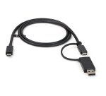 StarTech.com Cavo USB-C da 1 m con Adattatore USB-A, USB 10Gbps/5Gbps, Power Delivery 100W (5A), DP Alt Mode 8K 60Hz / 4K 144Hz, Compatibile Thunderbolt
