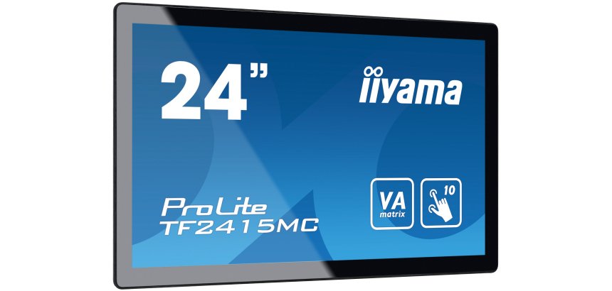 iiyama ProLite TF2415MC-B2 écran plat de PC 60,5 cm (23.8") 1920 x 1080 pixels Full HD LED Écran tactile Multi-utilisateur Noir