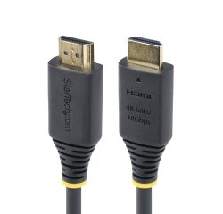 StarTech.com Câble HDMI Haut Débit Certifié Premium de 2,4m, 4K 60 Hz/1440p 144 Hz, HDR10/HDCP 2.2/ARC, 18 Gbps, Câble UHD HDMI 2.0 pour Téléviseur/Moniteur/Écran, Gaine en TPE