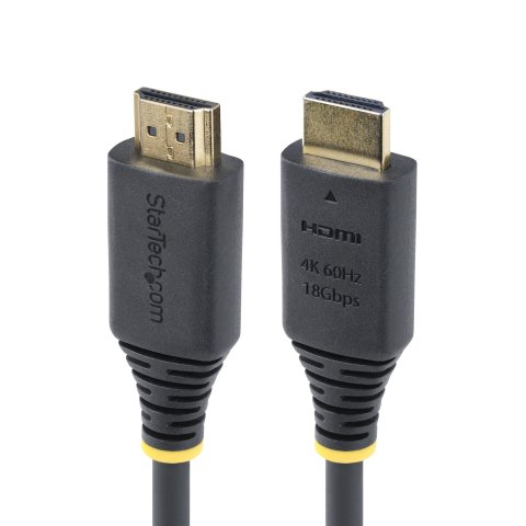 StarTech.com Cable HDMI Certificado Premium de Alta Velocidad de 2,4m - 4K 60Hz/1440p 144Hz - HDR10/HDCP 2.2/ARC - 18Gbps - Cable HDMI 2.0 UHD - Recubrimiento de TPE