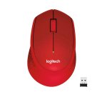 Logitech M330 SILENT PLUS - muis - 2.4 GHz - rood