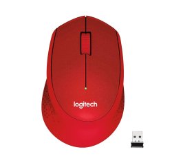 Logitech M330 SILENT PLUS - mouse - 2.4 GHz - red