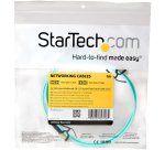 StarTech.com 1m (3ft) LC/UPC to LC/UPC OM3 Multimode Fiber Optic Cable, Full Duplex 50/125µm Zipcord Fiber Cable, 100G, Low Insertion Loss, LSZH Fiber Jumper Cord