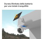 Imou AOV PT 4G 5MP - Telecamera da esterno 4G e Wifi Motorizzata con pannello solare. Tecnologia AOV per registrazione 24/7 . Incluse Sim Dati 4G ed SD da 32Gb