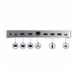 StarTech.com USB C Dockingstation für Zwei Monitore mit 60 W Power Delivery für Windows Laptops - USB C auf HDMI / DVI Dock - USB-C 3.1 Gen 1 Dock mit Laden - Thunderbolt 3 Kompatibel