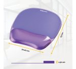 Tapis souris repose-poignet gel crystal Violet 91441