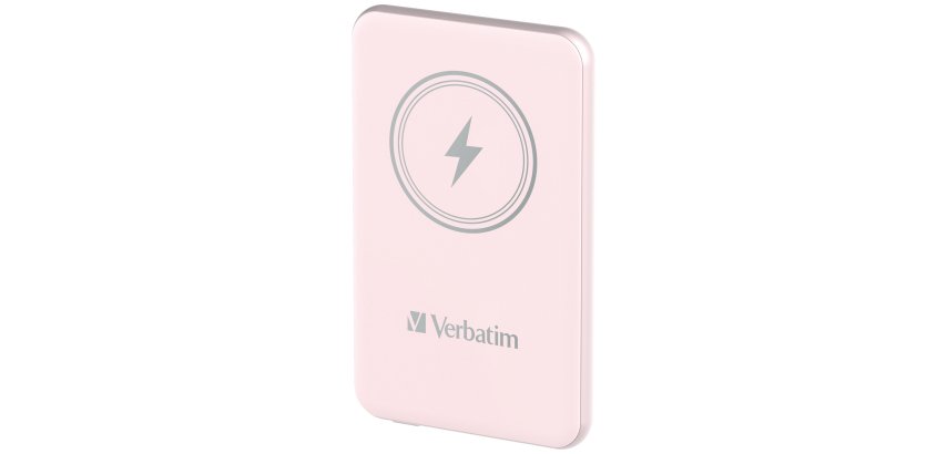 Verbatim Charge 'n' Go Polimeri di litio (LiPo) 5000 mAh Carica wireless Rosa