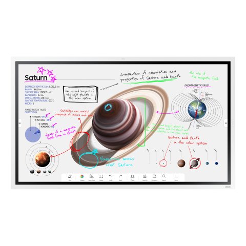 Samsung WM65B pizarra blanca interactiva 165,1 cm (65") 3840 x 2160 Pixeles Pantalla táctil Gris, Blanco