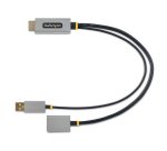 StarTech.com 30cm HDMI naar DisplayPort Adapter Kabel, Actieve 4K 60Hz HDMI 2.0 naar DP 1.2 Converter, HDR, USB Bus Powered, HDMI Bron naar DisplayPort Scherm voor Laptops/PC
