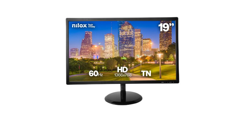 Nilox computer monitor 48.3 cm (19") 1366 x 768 pixels HD LCD Black