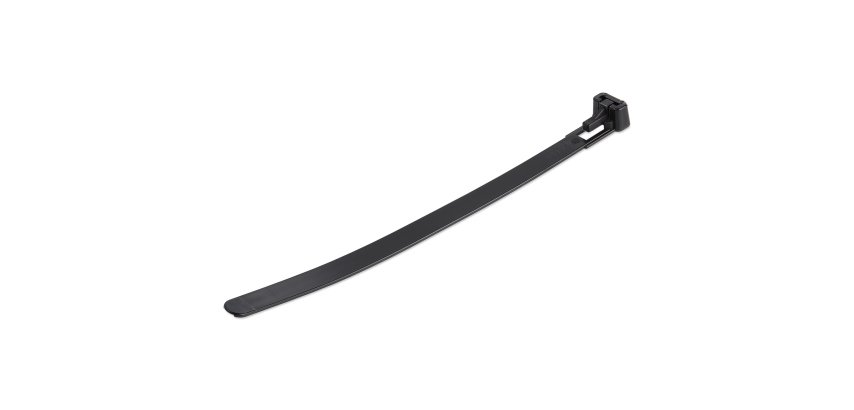 StarTech.com Kabelbinder - 152x3 mm, wiederverwendbar, lösbare Nylonbinder, 22 kg Zugfestigkeit, Innen- und Außenbereich, 94V-2/UL, schwarz, 100 Stück