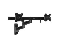 StarTech.com Dual Monitor Arm - Ergonomische Scharnierende VESA Muurbeugel voor 2x 24" Flatscreens - Verstelbare Crossbar - Kantelen/Zwenken/Roteren - Muursteun voor 2 schermen