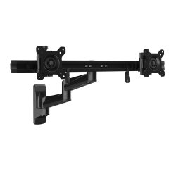 StarTech.com Dual Monitor Arm - Ergonomische Scharnierende VESA Muurbeugel voor 2x 24" Flatscreens - Verstelbare Crossbar - Kantelen/Zwenken/Roteren - Muursteun voor 2 schermen