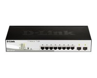 D-Link DGS-1210-10P Géré L2 Gigabit Ethernet (10/100/1000) Connexion Ethernet, supportant l'alimentation via ce port (PoE) 1U Noir