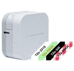 Rotuladora brother ptp300bt cube termica bluetooth velocidad 20 mm/s ancho maximo cinta 12 mm