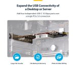StarTech.com 4-Port USB Type-C PCIe Card, USB 3.2 10Gbps, USB-C PCI Express Expansion Card, 4x Independent USB Controllers, Windows/Linux/macOS, TAA-Compliant
