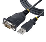 StarTech.com 1m USB Serial Converter Kabel, DB9 Male RS232 naar USB Converter, Prolific Chipset, USB naar Serieel Adapter voor PLC/Printer/Scanner/Switch, USB naar COM Poort Adapter, Windows/Mac