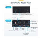 StarTech.com Commutateur KVM 2 Ports DisplayPort et HDMI, 4K 60Hz, 1 Moniteur HDMI et 1 Moniteur DP, Switch KVM 2 Ports, Hub USB 5Gbps 2 Ports, 2 Ports USB HID, Conforme TAA