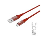 Celly USBMICROCOL3MRD cavo USB 3 m USB A Micro-USB B Rosso