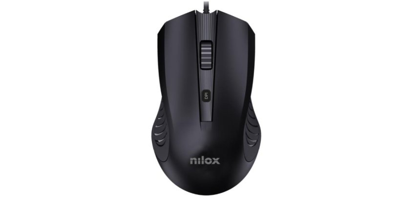 Nilox MOUSB1013 ratón Oficina USB tipo A Óptico 2400 DPI