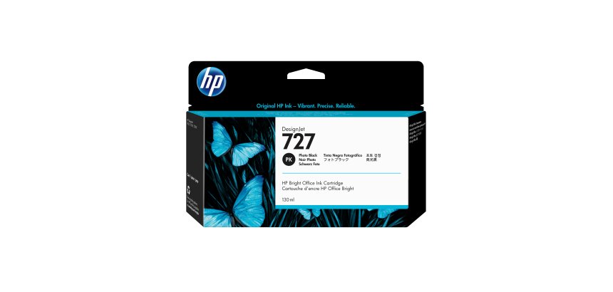 HP 727 cartouche d'encre DesignJet noire photo, 130 ml
