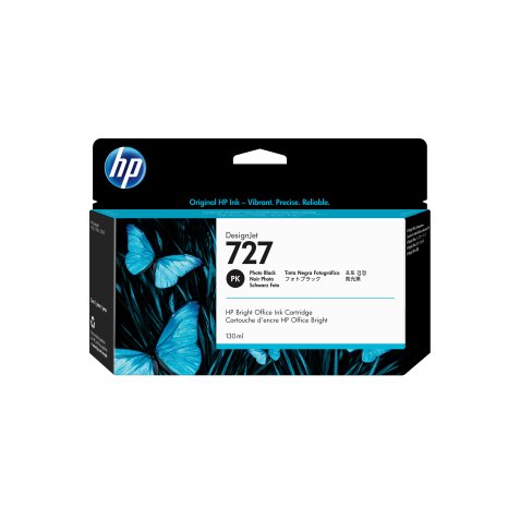 HP 727 cartouche d'encre DesignJet noire photo, 130 ml
