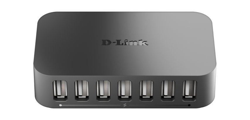 D-Link DUB-H7 USB 2.0 Type-B 480 Mbit/s Noir