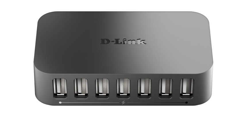 D-Link DUB-H7 USB 2.0 Type-B 480 Mbit/s Noir