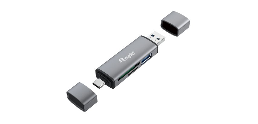 Equip 245460 lettore di schede USB 3.2 Gen 1 (3.1 Gen 1) Type-A/Type-C Grigio