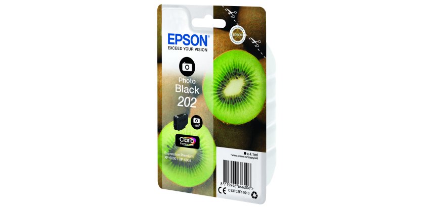 Epson Kiwi Singlepack Photo Black 202 Claria Premium Ink