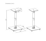 AISENS Soporte Universal De Suelo Para Altavoces, Negro