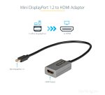 StarTech.com Mini DisplayPort to HDMI Adapter - mDP to HDMI Adapter Dongle - 1080p - Mini DisplayPort 1.2 to HDMI Monitor/Display - Mini DP to HDMI Video Converter - 12" Long Attached Cable - Upgraded Version of MDP2HDMI