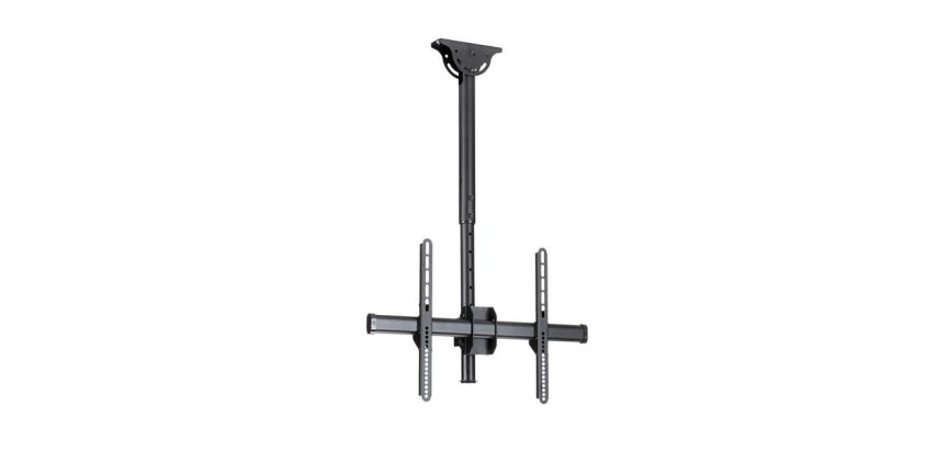 StarTech.com TV Ceiling Mount - Full-Motion Universal Hanging Single Screen Mount with Adjustable Telescopic Short Pole - Tilt / Swivel - VESA Bracket for 32”-75" Displays