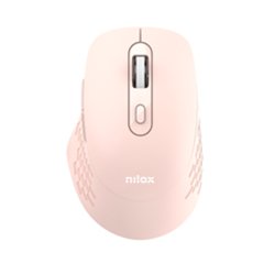 Nilox RATON DUAL WIRELESS 1600 DPI ROSA mouse Ufficio Bluetooth + USB Type-A Ottico